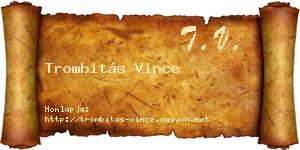 Trombitás Vince névjegykártya