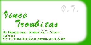 vince trombitas business card